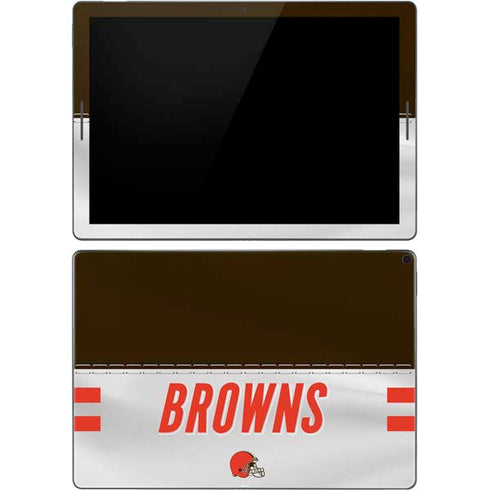 NFL Cleveland Browns White Striped Google Pixel Slate Skin